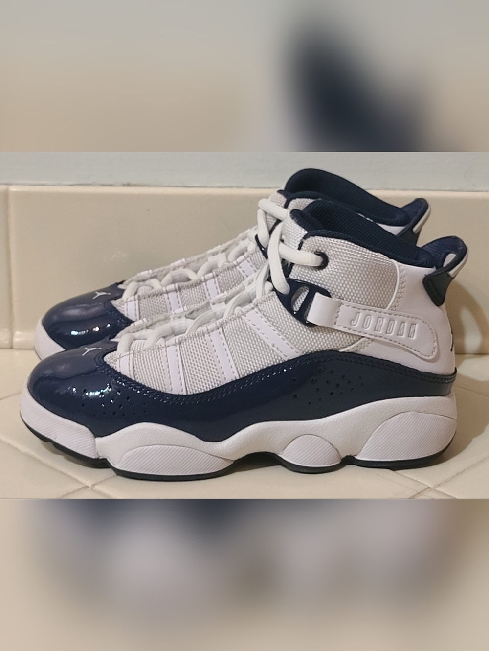 Jordan 6 Rings White/Midnight Navy PS Size 13C